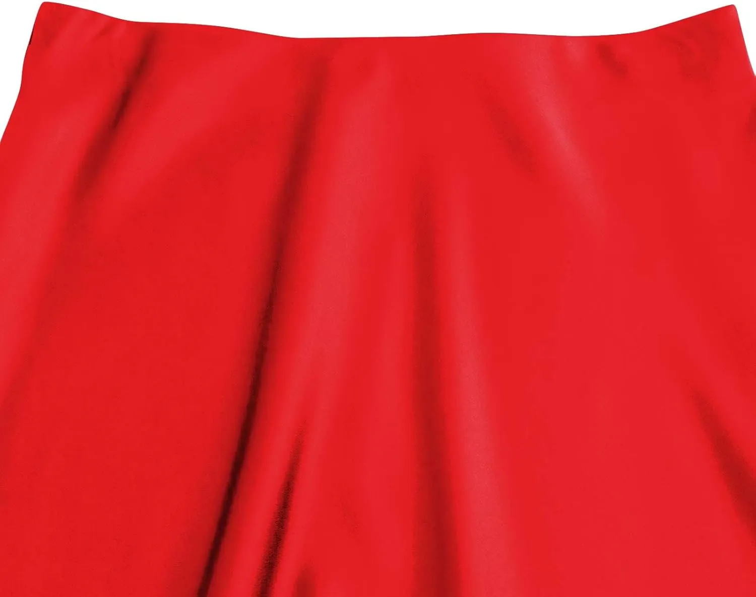 Women's Elegant High Waist Satin A Line Flared Midi Skirt Silk Cocktail Party Wedding Elegant Elastic Long Skirts