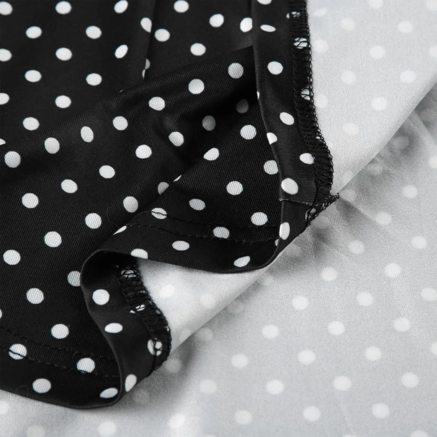 Womens High Waist Polka Dot Pleated Midi Swing Skirt with Slightly Fishtail Office Elegant Pencil Bodycon Skirt