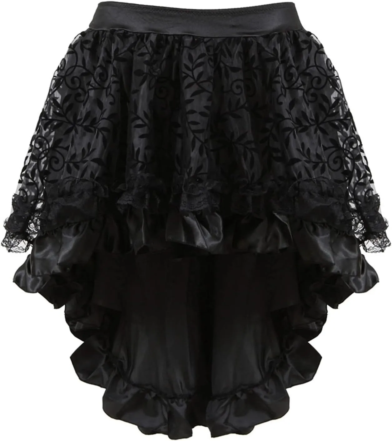Womens Hippie Victorian Goth Ruched Maxi Long Midi Knee Length Skorts Skirts for Women Lace Skorts 2025