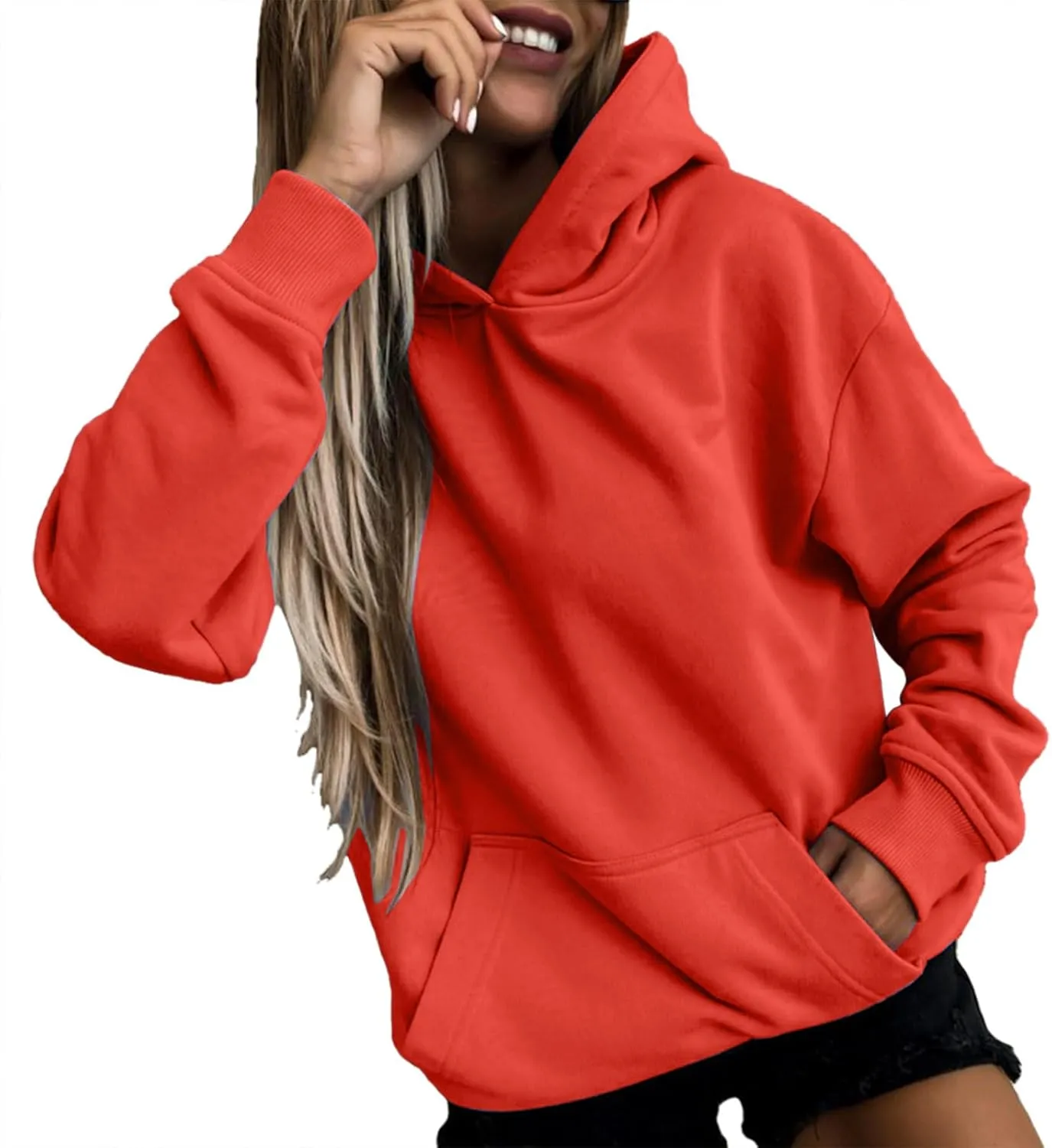womens Hoodies Long Sleeve Oversized Sweatshirts Comfy Casual Loose Fit Pullover Fashion Fall Tops Pockets