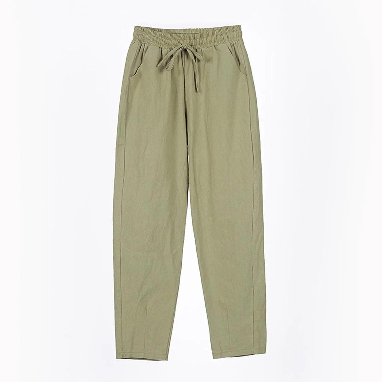 Women's Pants, Linen Casual Pants Straight Leg Peasant Women Trendy Teacher Wide