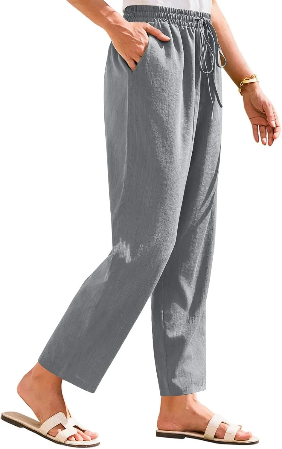 Women's Pants, Linen Peasant Pants Straight Leg Casual WomenS 2025 Trendy Cotton