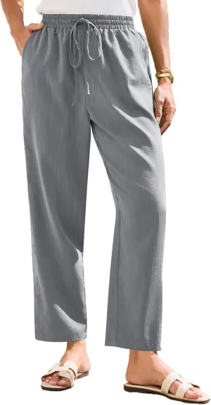 Women's Pants, Linen Peasant Pants Straight Leg Casual WomenS 2025 Trendy Cotton