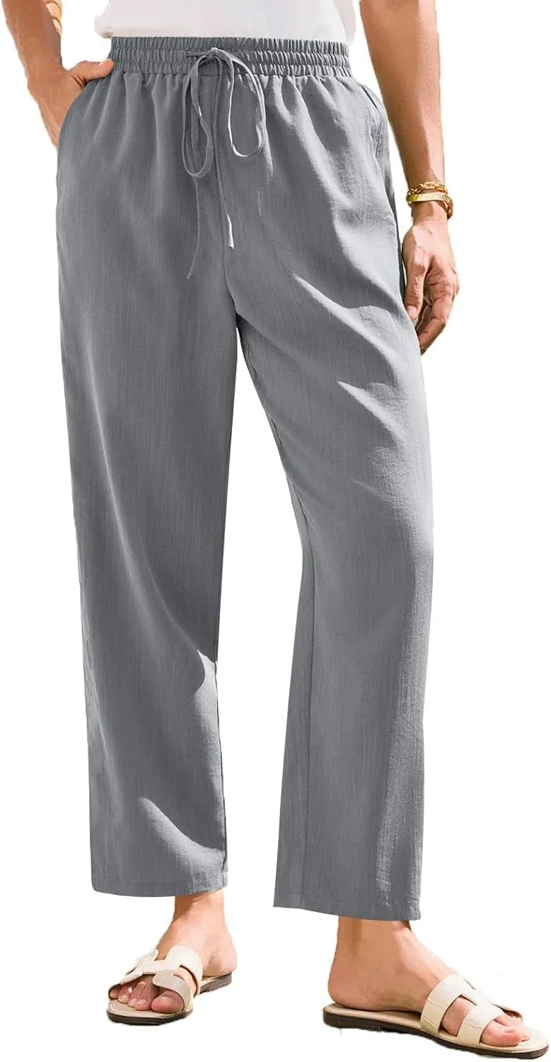 Women's Pants, Linen Peasant Pants Straight Leg Casual WomenS 2025 Trendy Cotton