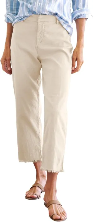 Women's Pants, Trendy Casual Linen Straight Leg Peasant Pants 2025 Flwoy Stretchy