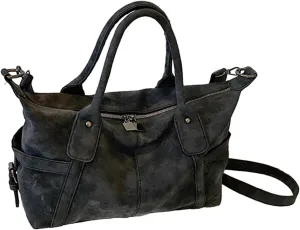 Womens Suede Shoulder Purse Trendy Hobo Handbag for Commuting Outdoor Dating