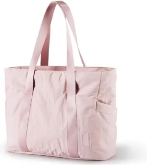 Womens Travel Tote Bag Versatile Shoulder Gym Bag with Laptop Compartment and Yoga Strap