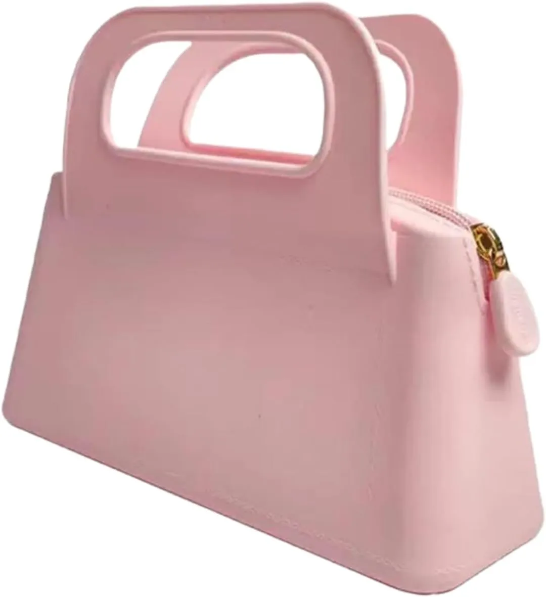 Women's Waterproof Silicone Makeup Bag Trendy Aesthetic Travel Toiletry Cosmetic Bag (L)