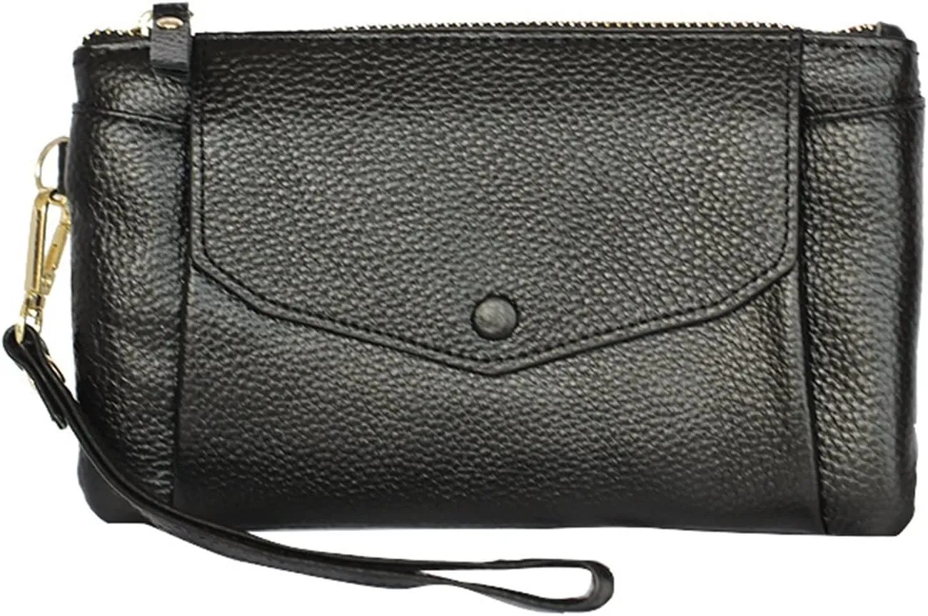 Women's Wristlet Clutch Women's Clutch Bag Versatile Large Capacity Leather Clutch Bag for Shopping, Holiday