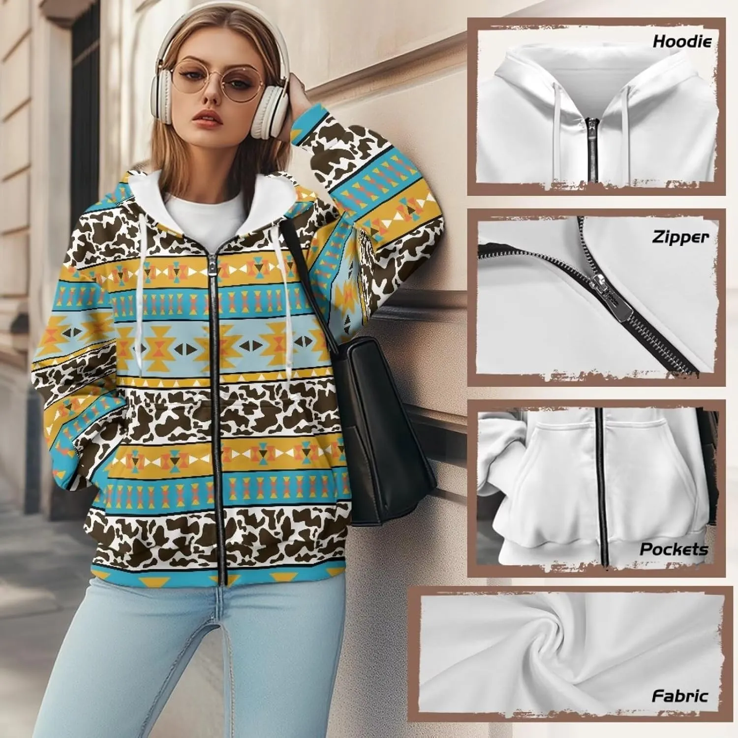 Women's Zip Up Hoodie Trendy Thermal Long Sleeve Shirts for Women