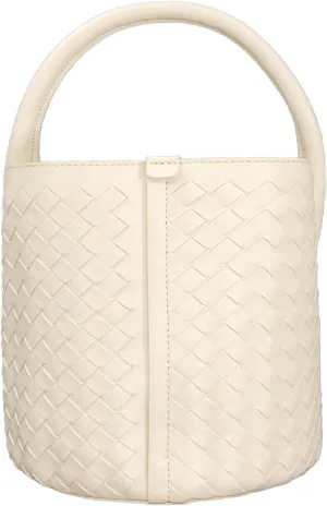 Woven Tote Bag for Women - Handmade, Trendy & Versatile Solid Color Bucket Bag
