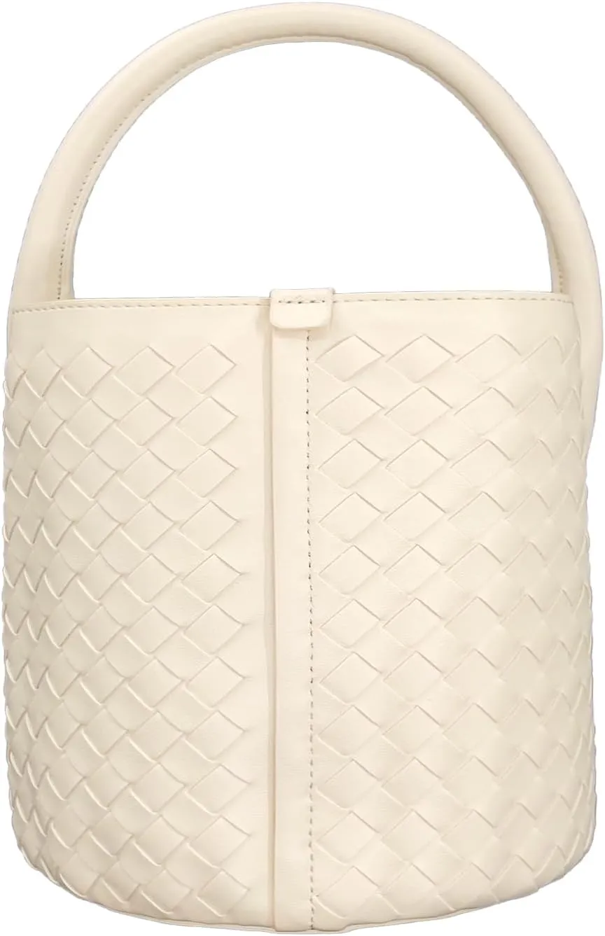 Woven Tote Bag for Women - Handmade, Trendy & Versatile Solid Color Bucket Bag