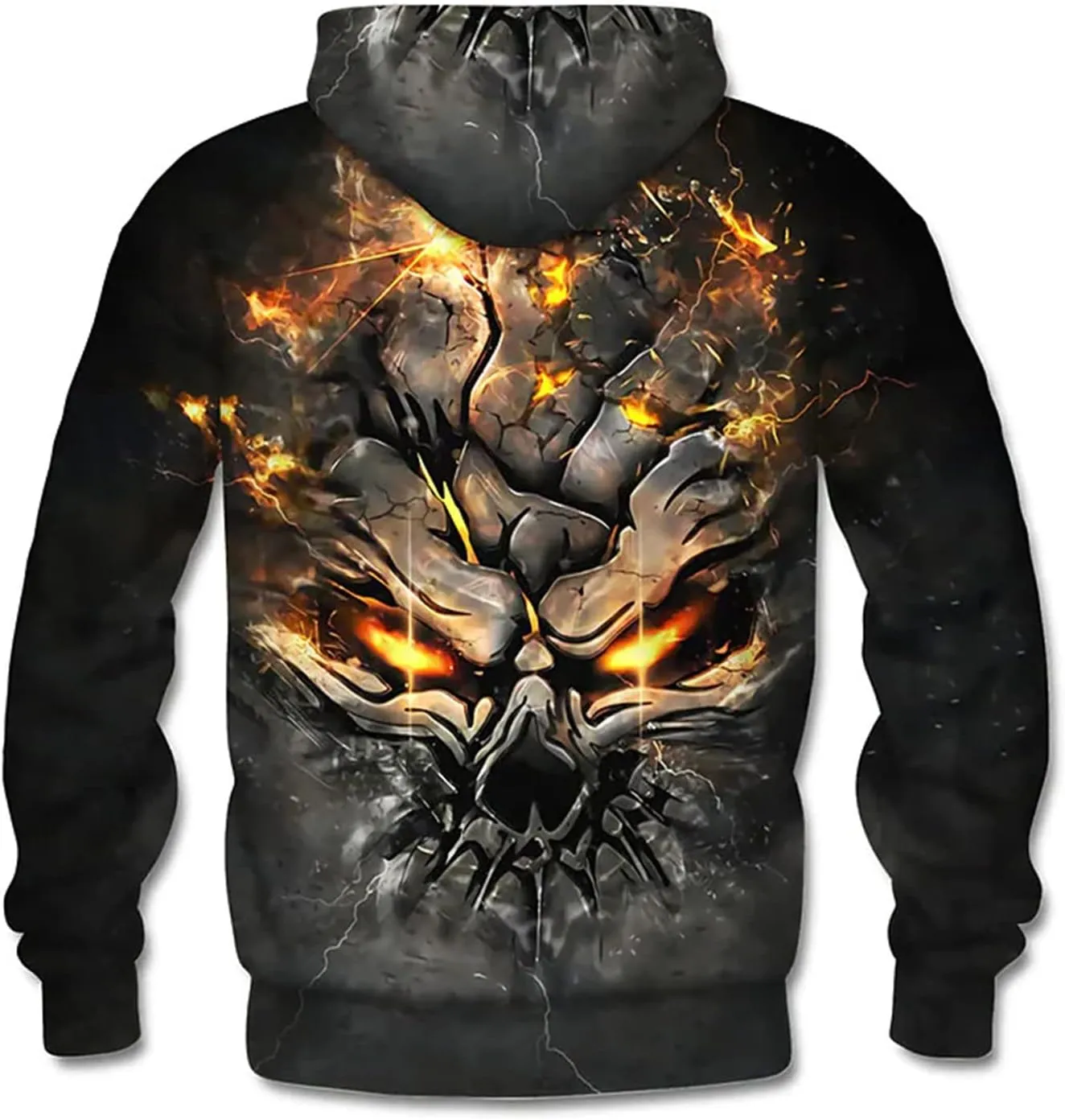 XIAXOGOOL Graphic Zip Up Hoodies For Men Xmas Hoodie Heavyweight Fleece Sweatshirt Thick Sherpa Lined Warm Winter Jacket