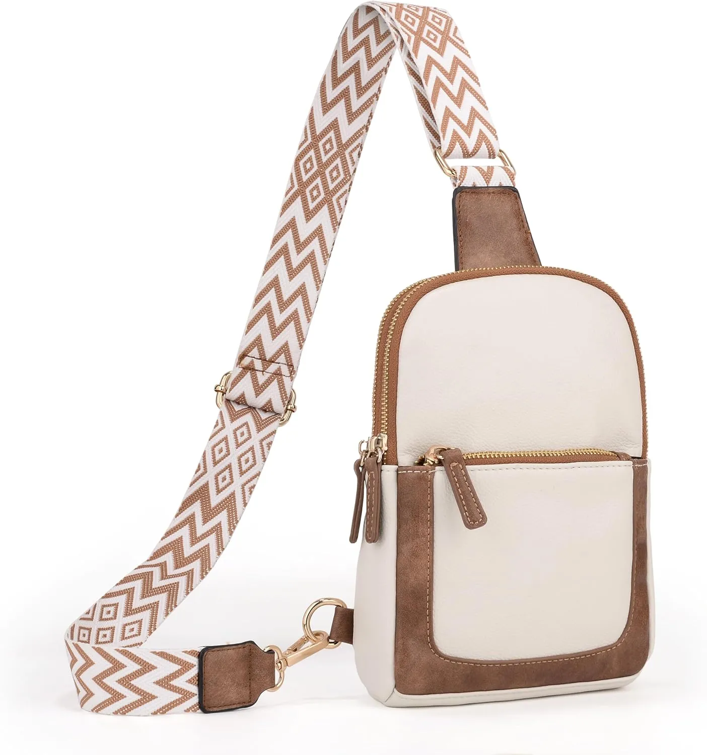 YALUXE Sling Bags for Women Leather Crossbody Bag Trendy Crossover Chest Bag