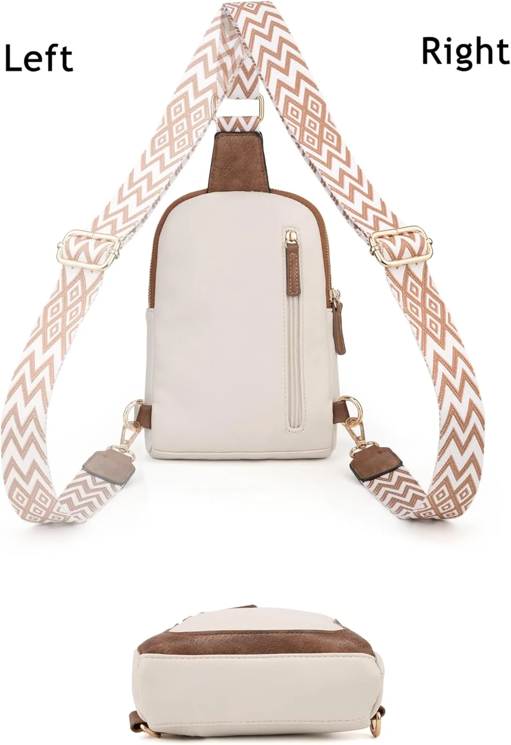 YALUXE Sling Bags for Women Leather Crossbody Bag Trendy Crossover Chest Bag