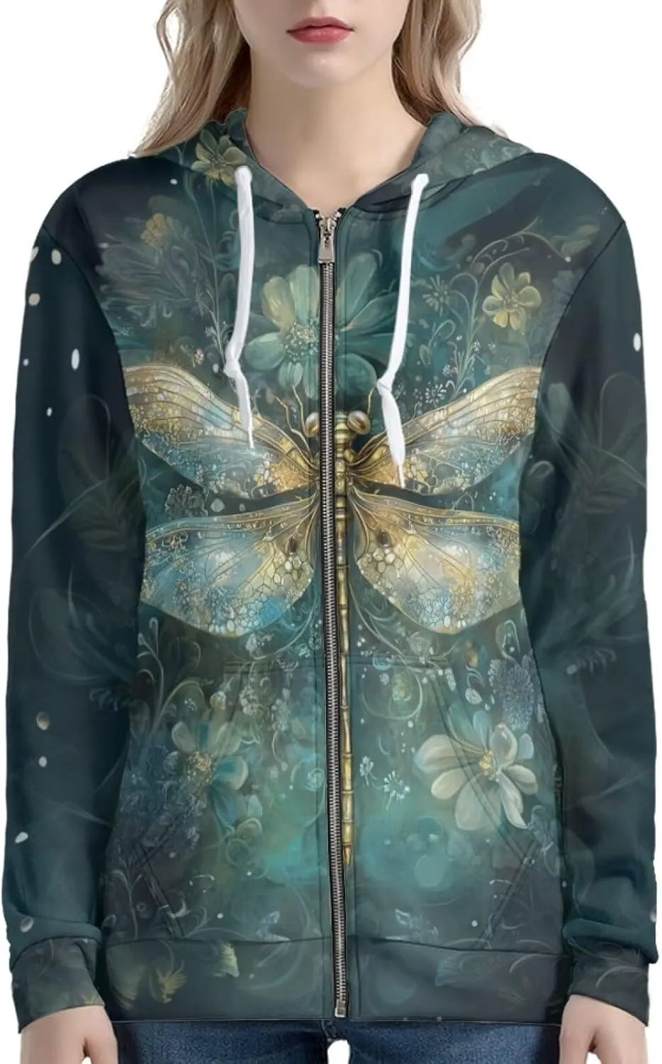 Zipper Hoodies for Women Trendy Lightweight Hoodie Women Hooded Sweatshirt Jacket