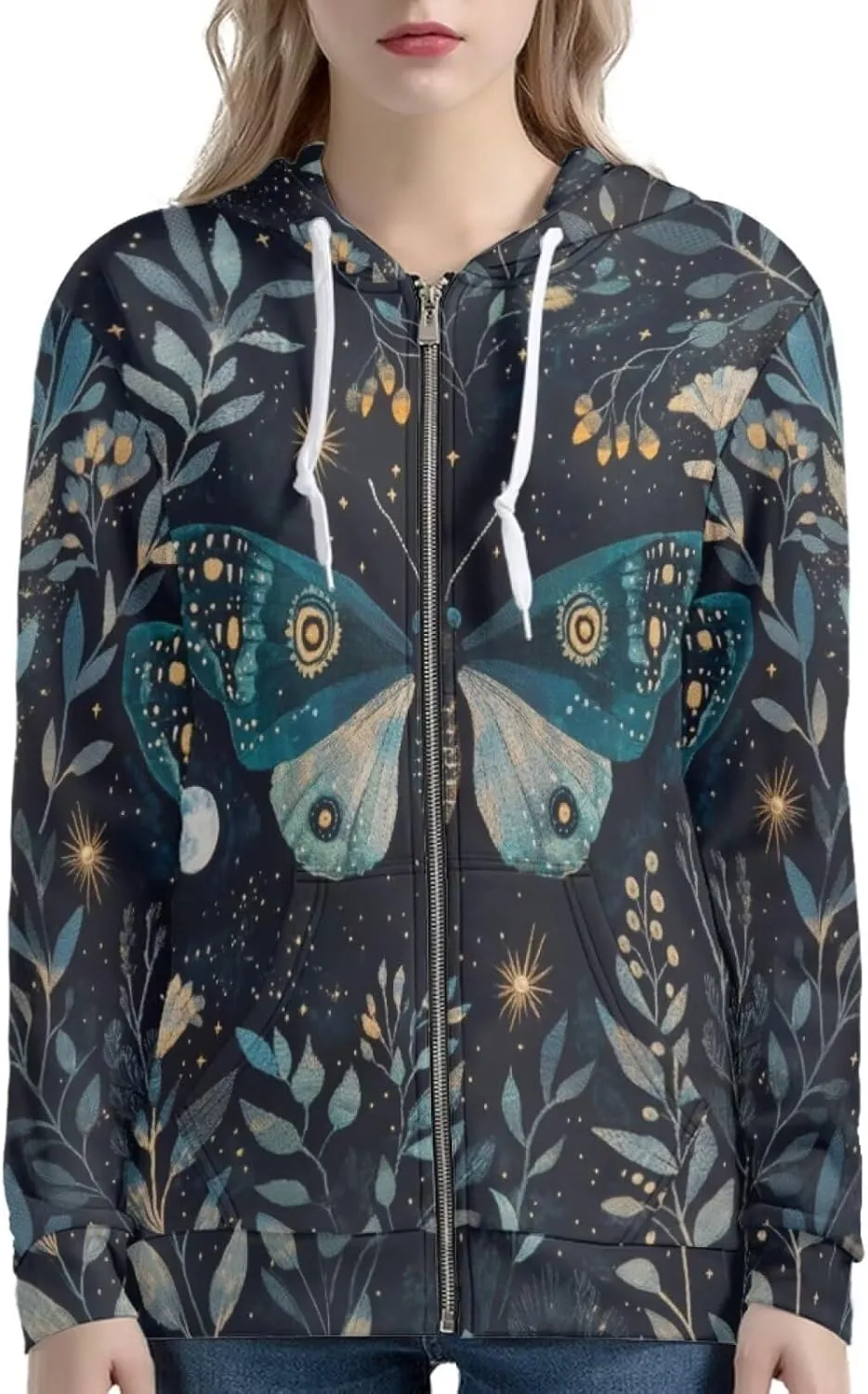 Zipper Hoodies for Women Trendy Lightweight Hoodie Women Hooded Sweatshirt Jacket